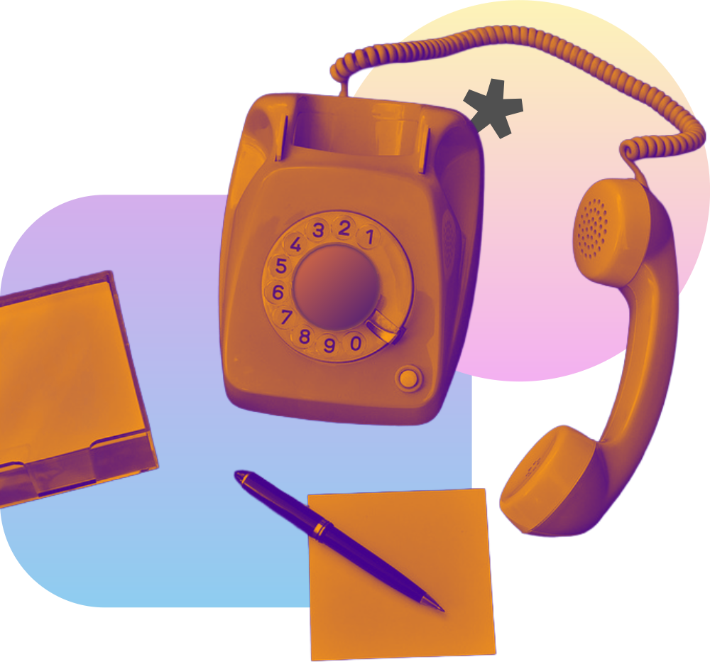 Illustrasjon av en retro telefon